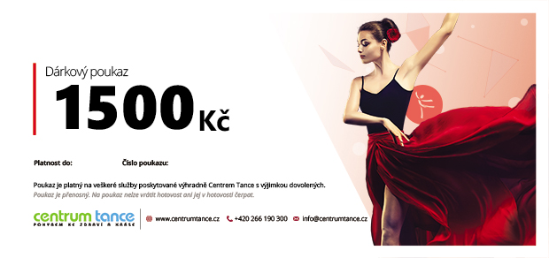 Dárkový poukaz v hodnotě 1 500 Kč