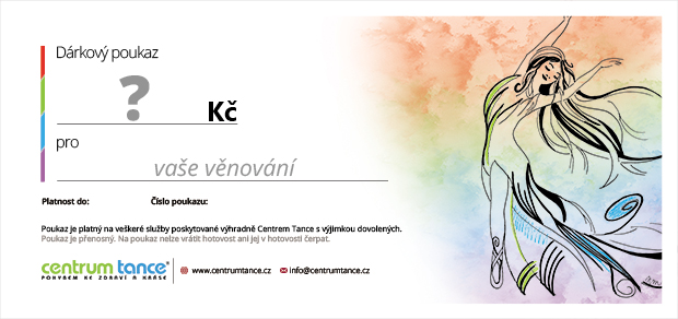Dárkový poukaz na Vámi vybranou hodnotu a s vlastním věnováním